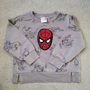 Marvel Spiderman Beige 4T Crewneck Sweatshirt
